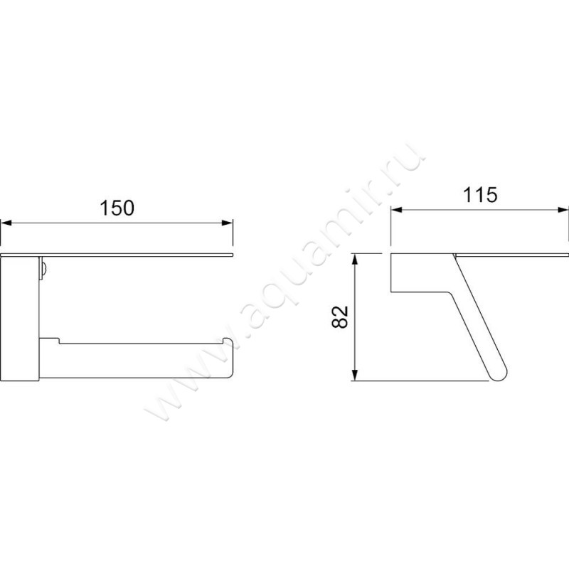 Держатель туалетной бумаги Timo Selene 14043/03 размеры