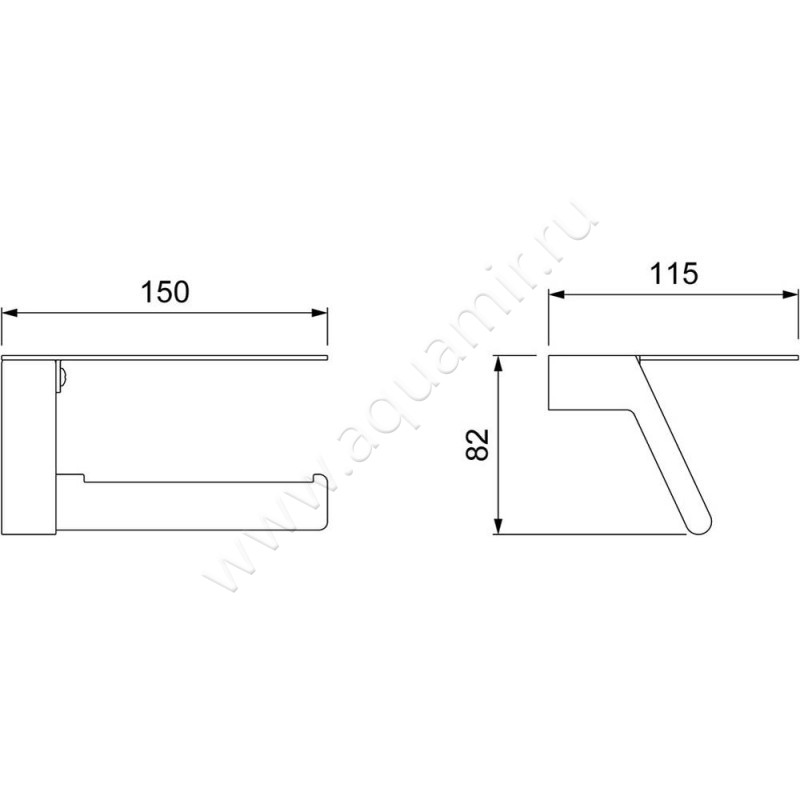 Держатель туалетной бумаги Timo Selene 10043/00 размеры