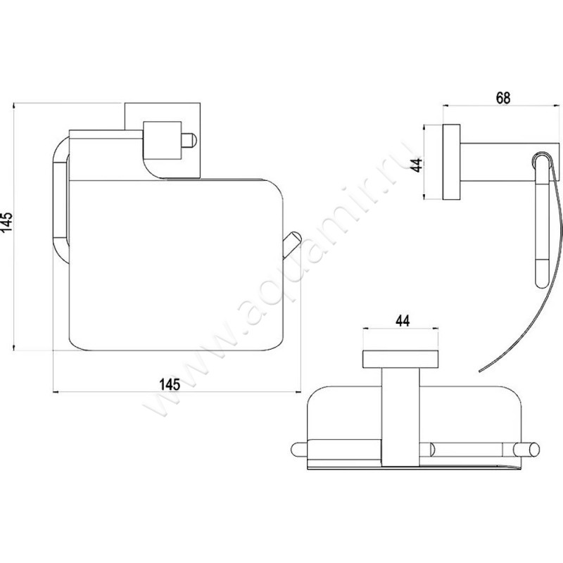 Держатель туалетной бумаги Timo Selene 10042/00 размеры