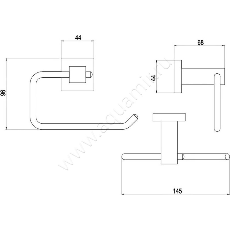 Держатель туалетной бумаги Timo Selene 10041/00 размеры