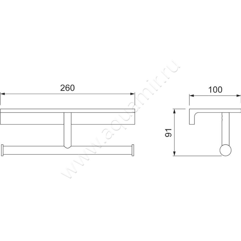 Держатель туалетной бумаги Timo Selene 12045/03 размеры