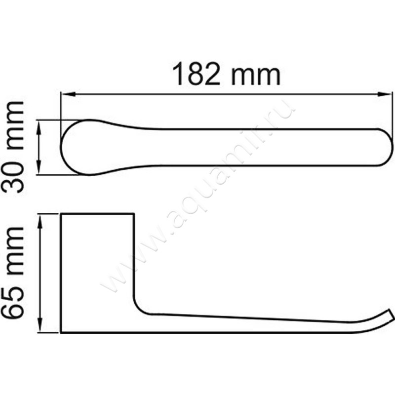 Держатель туалетной бумаги Wasserkraft Aisch K-5996 размеры