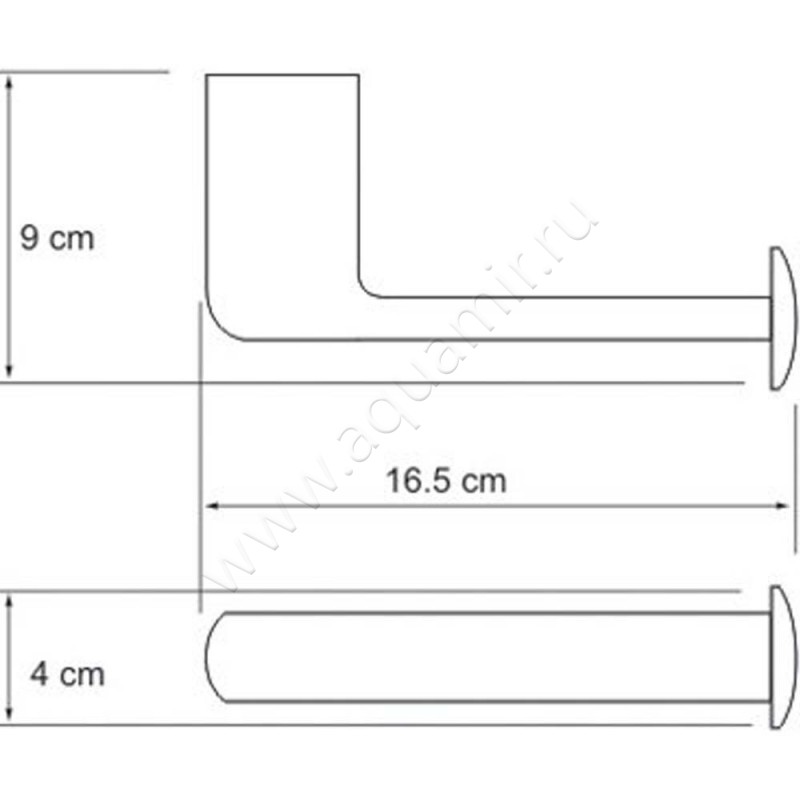 Держатель туалетной бумаги Wasserkraft Berkel K-6896 размеры