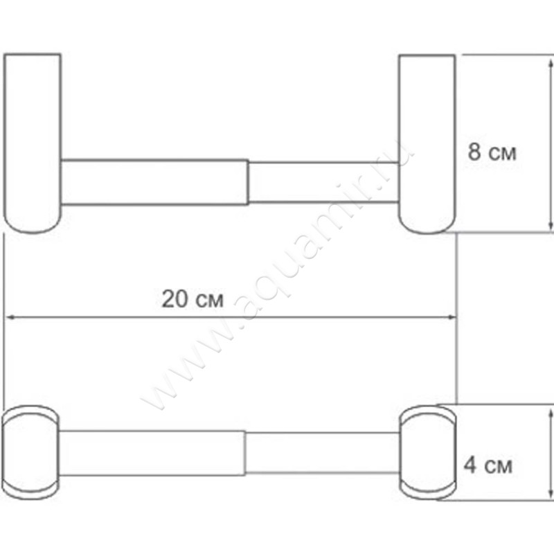 Держатель туалетной бумаги Wasserkraft Berkel K-6822 размеры
