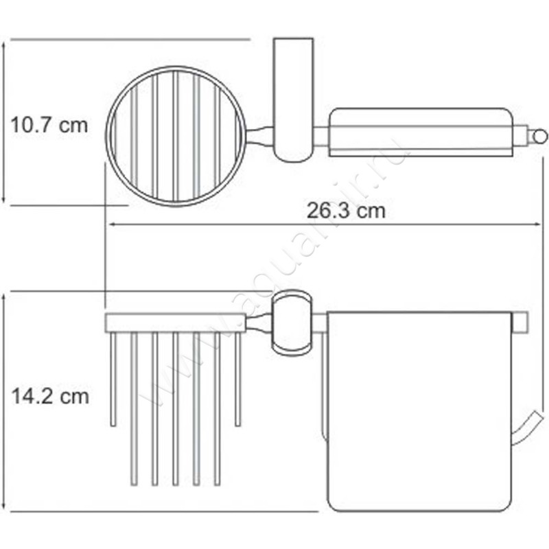 Держатель туалетной бумаги Wasserkraft Berkel K-6859 размеры