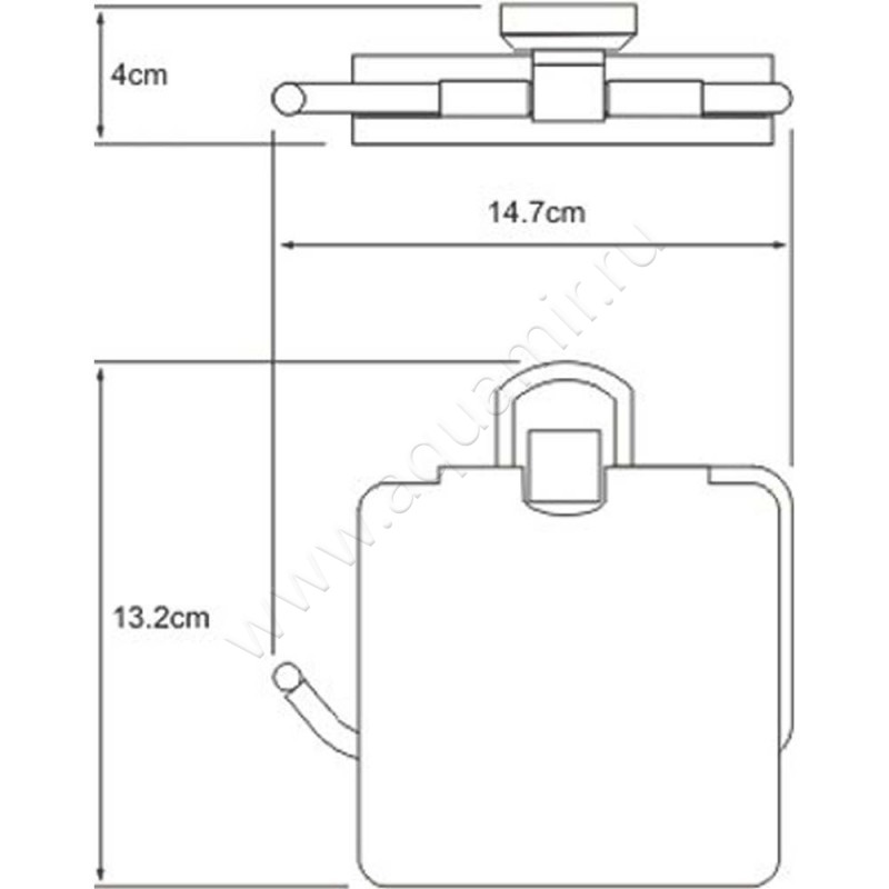 Держатель туалетной бумаги Wasserkraft Oder K-3025 размеры