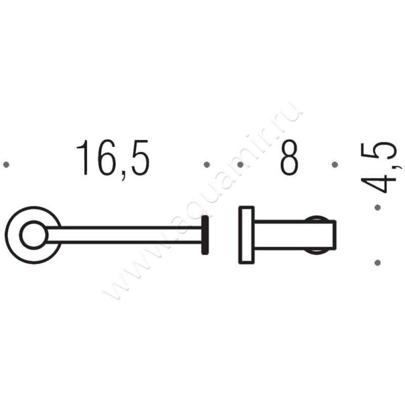 Держатель туалетной бумаги Colombo Plus W4908.NM размеры