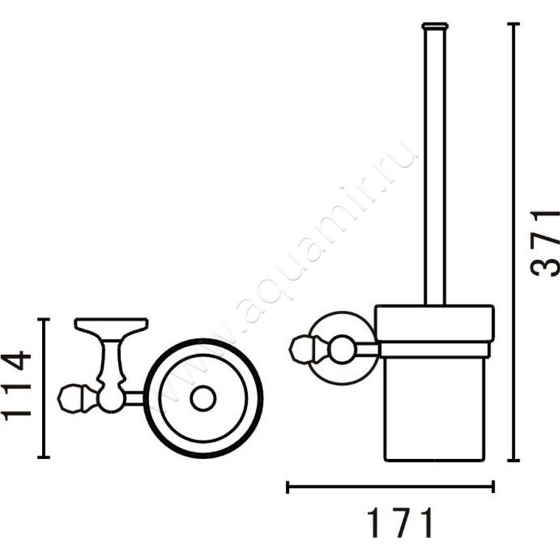 Ершик Art&Max Antic Crystal AM-E-2681SJ-DO размеры
