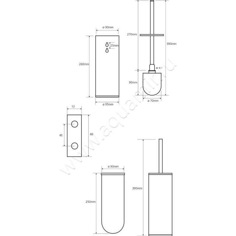 Ершик Bemeta Omega 102313067 размеры