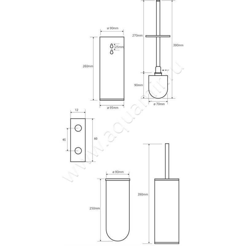 Ершик Bemeta Omega 102313066 размеры