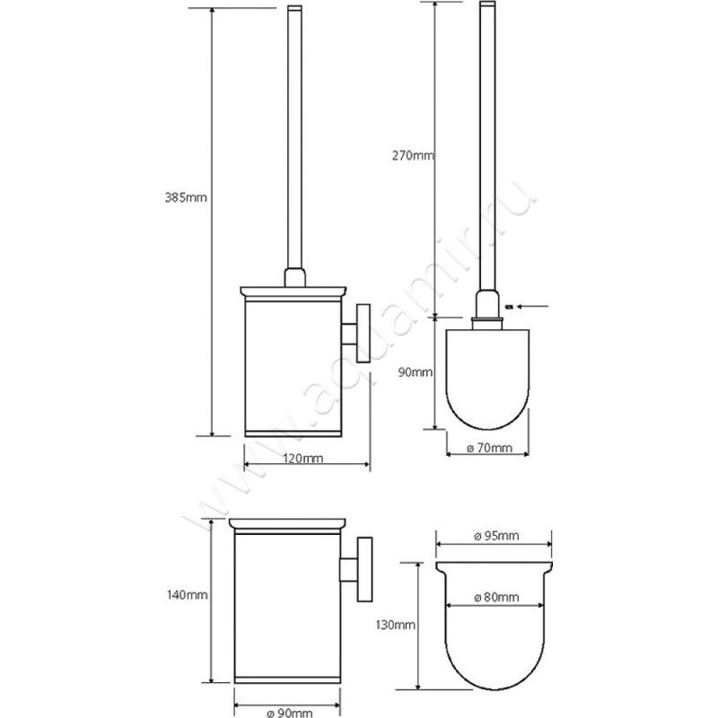 Ершик Bemeta Omega 104913117 размеры