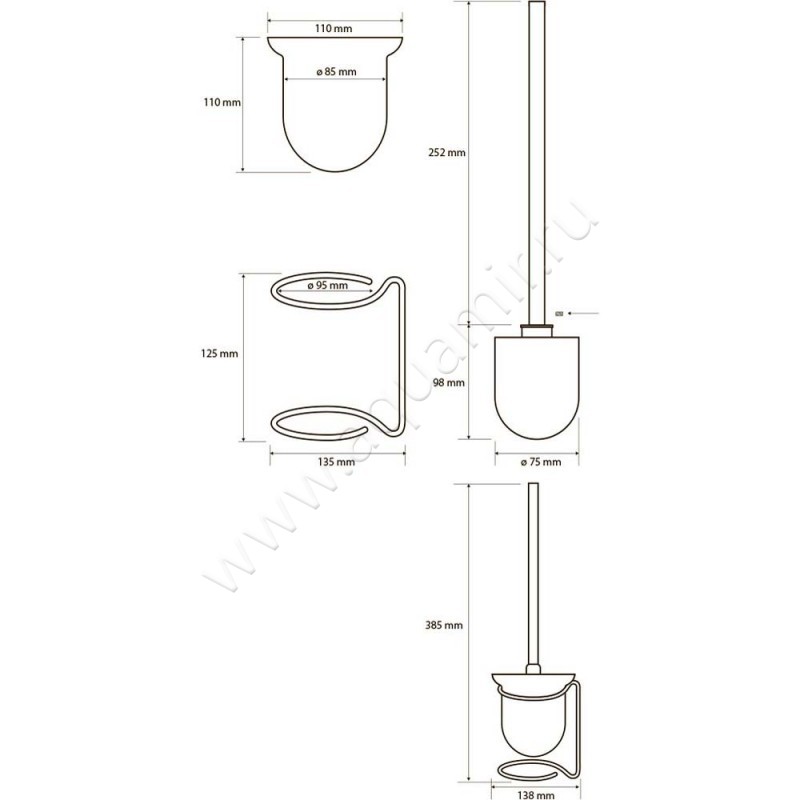 Ершик Bemeta Neo 104113105 размеры