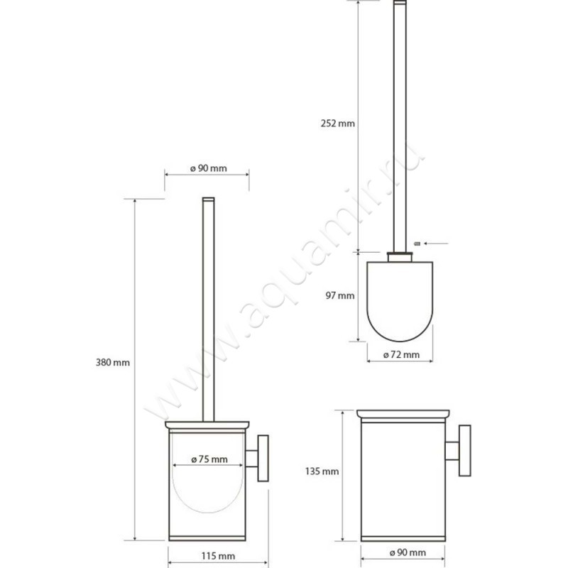 Ершик Bemeta Neo 102313075 размеры