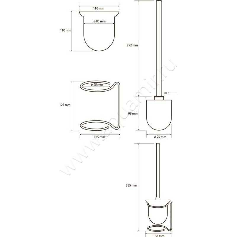 Ершик Bemeta Neo 104113109 размеры