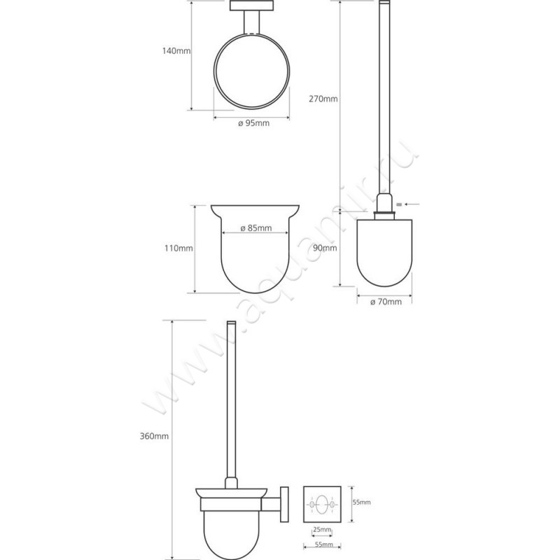 Ершик Bemeta Beta 132113017 размеры
