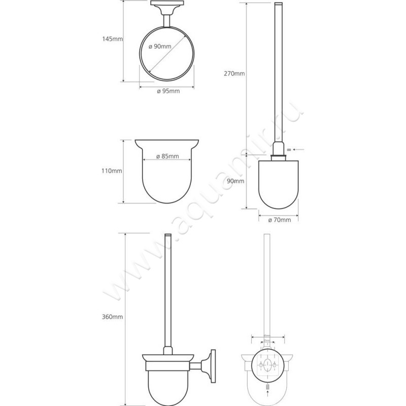 Ершик Bemeta Retro 144213018 размеры