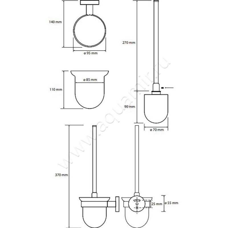 Ершик Bemeta Coral 158113017 размеры