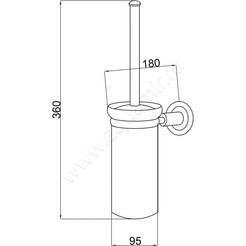 Ершик Boheme Murano 10913-W-CR размеры