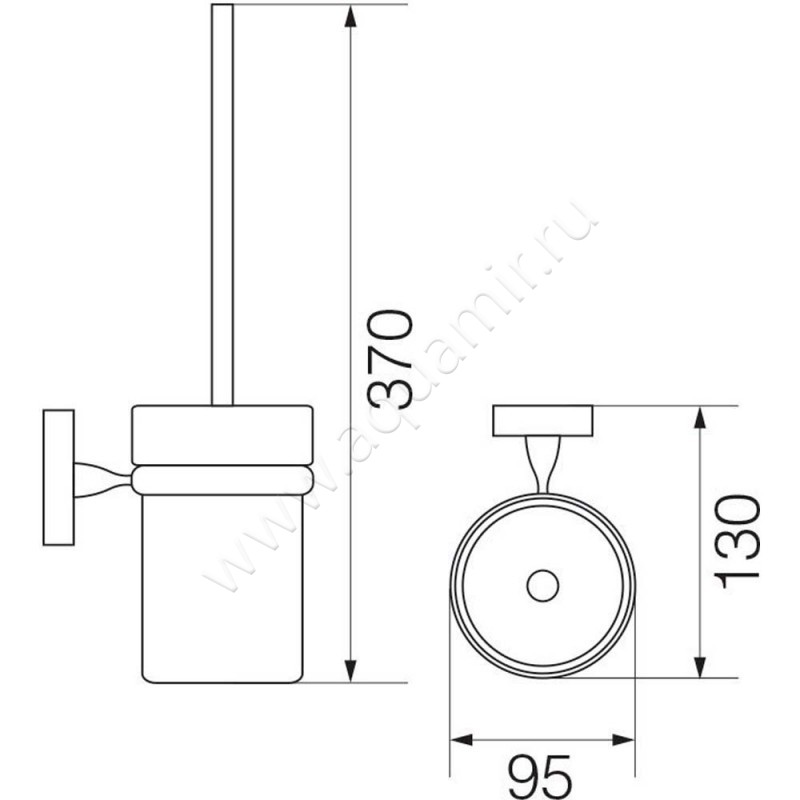 Ершик Veragio Stanford VR.STD-7790.CR размеры