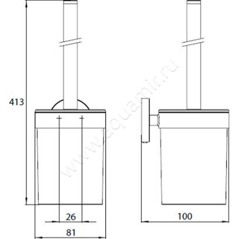 Ершик Emco Round 431513300 размеры