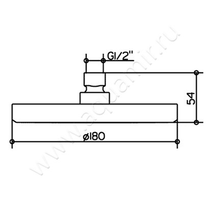 Верхний душ Keuco Plan 51686 010100 размеры