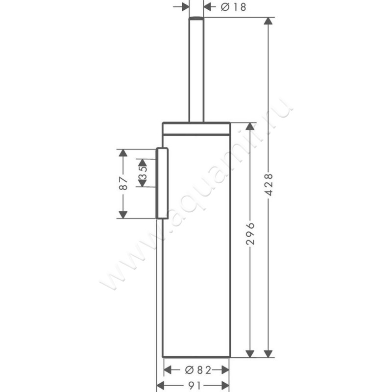 Ершик Hansgrohe Axor Universal Circular 42855670 размеры
