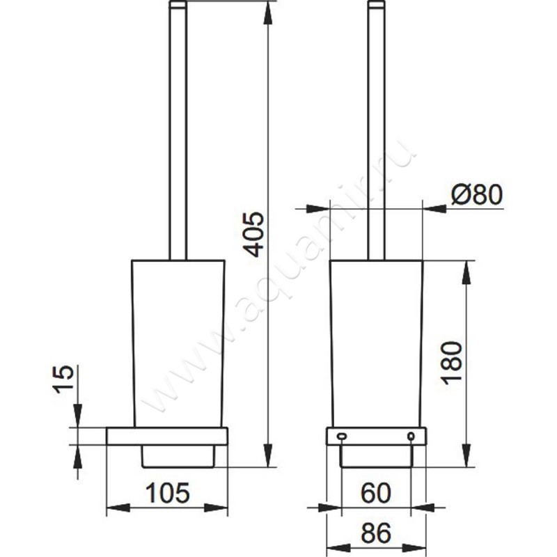 Ершик Keuco Edition 11 11164139000 размеры