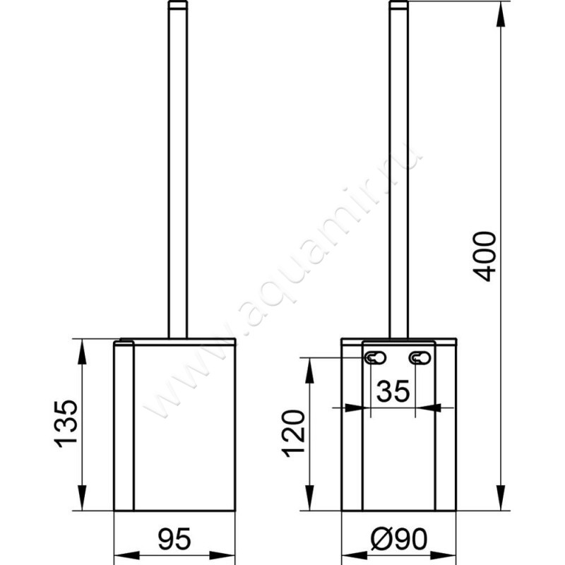 Ершик Keuco Plan 14972 010100 размеры