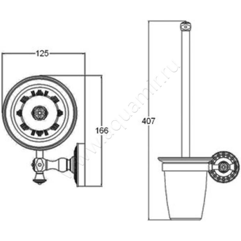 Ершик Bronze de Luxe K25010 размеры