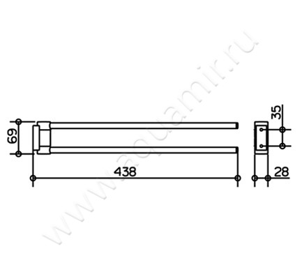 Полотенцедержатель Keuco Plan 14918010000 размеры