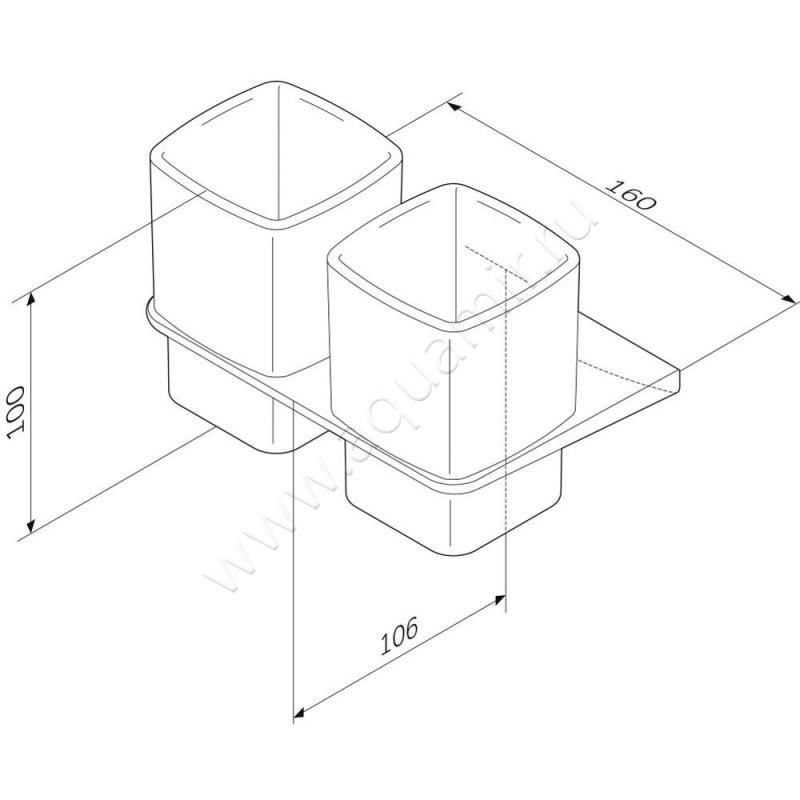 Стакан AM.PM Inspire V2.0 A50A343400 размеры