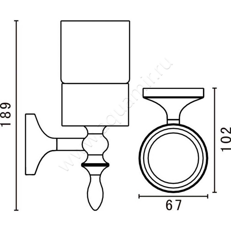 Стакан Art&Max Bohemia AM-E-4268-Do размеры