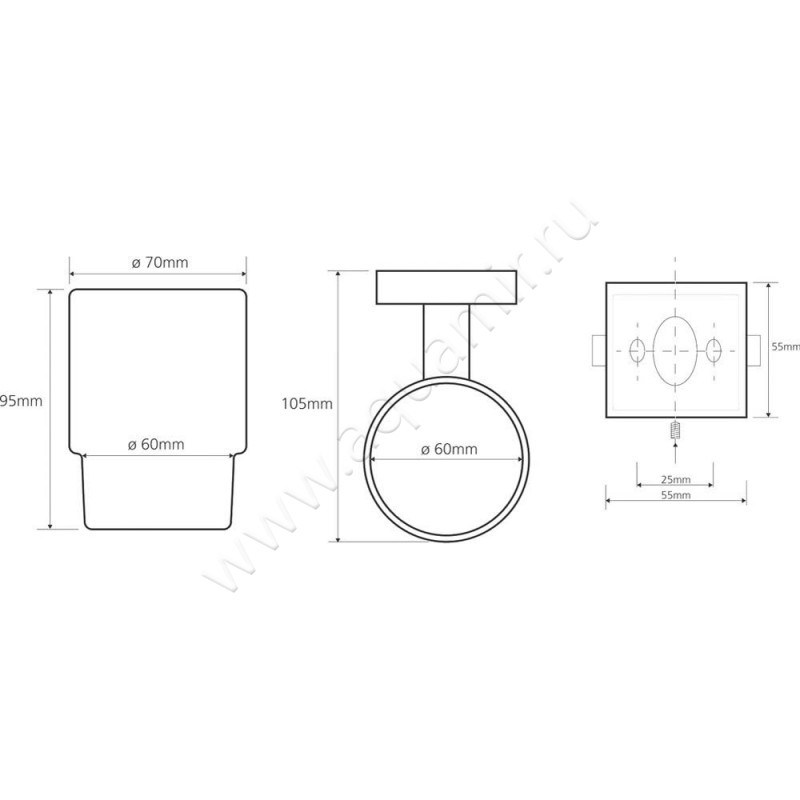 Стакан Bemeta Beta 132110012 размеры