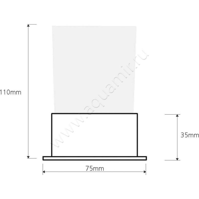 Стакан Bemeta Plaza 140110061 размеры