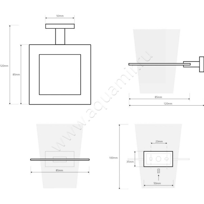 Стакан Bemeta Plaza 118110052 размеры