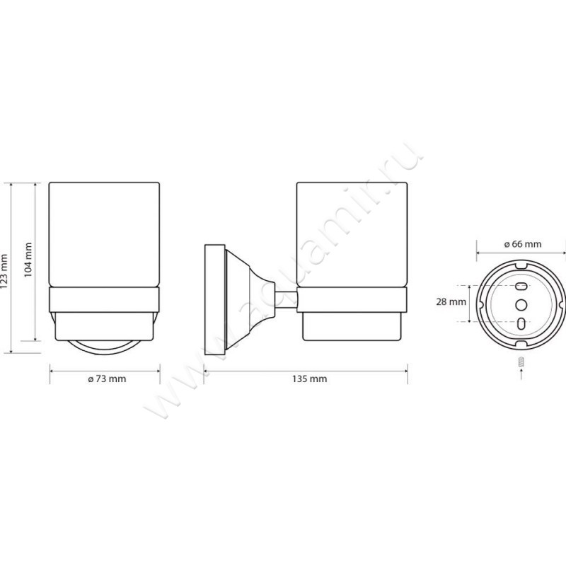 Стакан Bemeta Kera 144710017 размеры