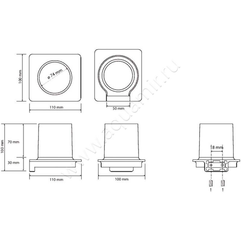 Стакан Bemeta Organic 157111011 размеры