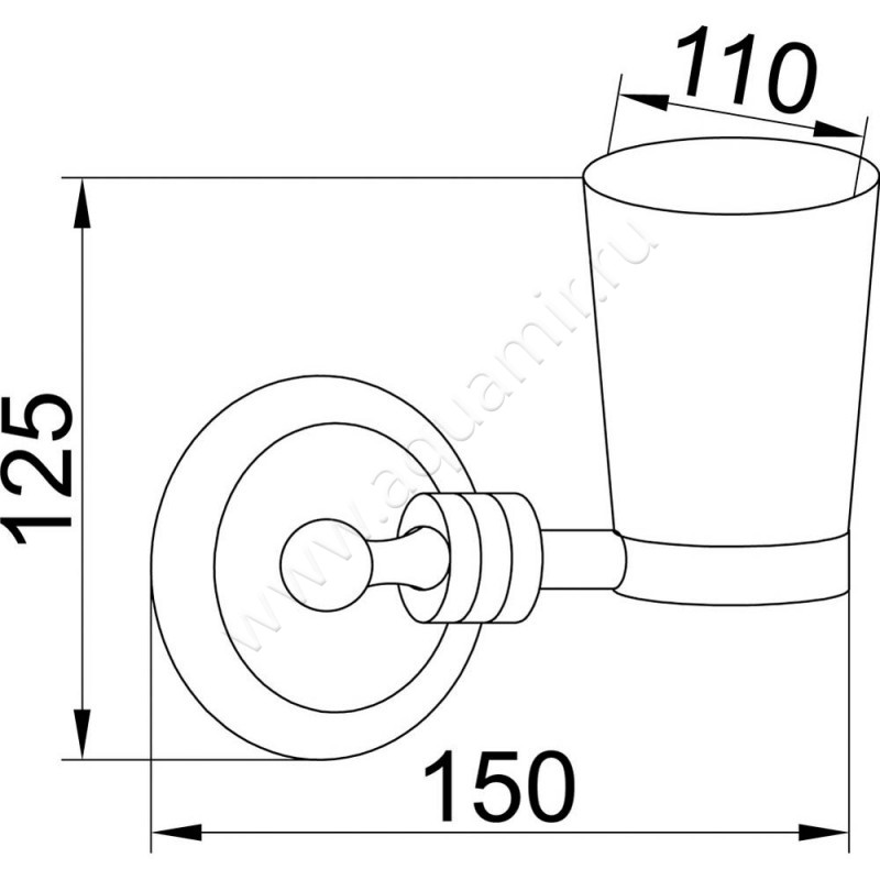 Стакан Boheme Hermitage Bronze 10323 размеры