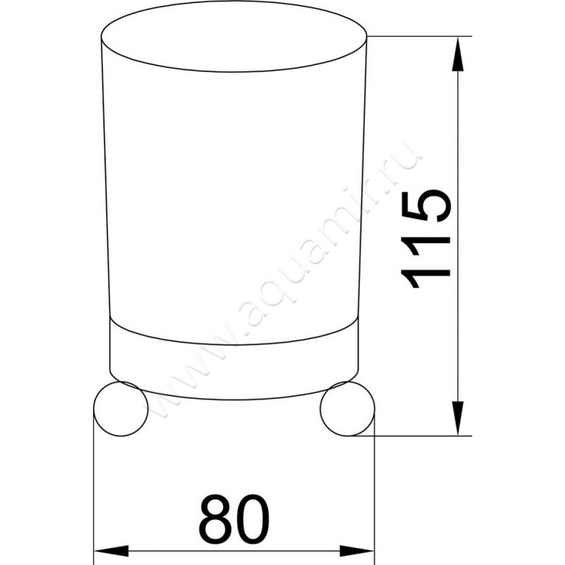Стакан Boheme Hermitage Gold 10361 размеры