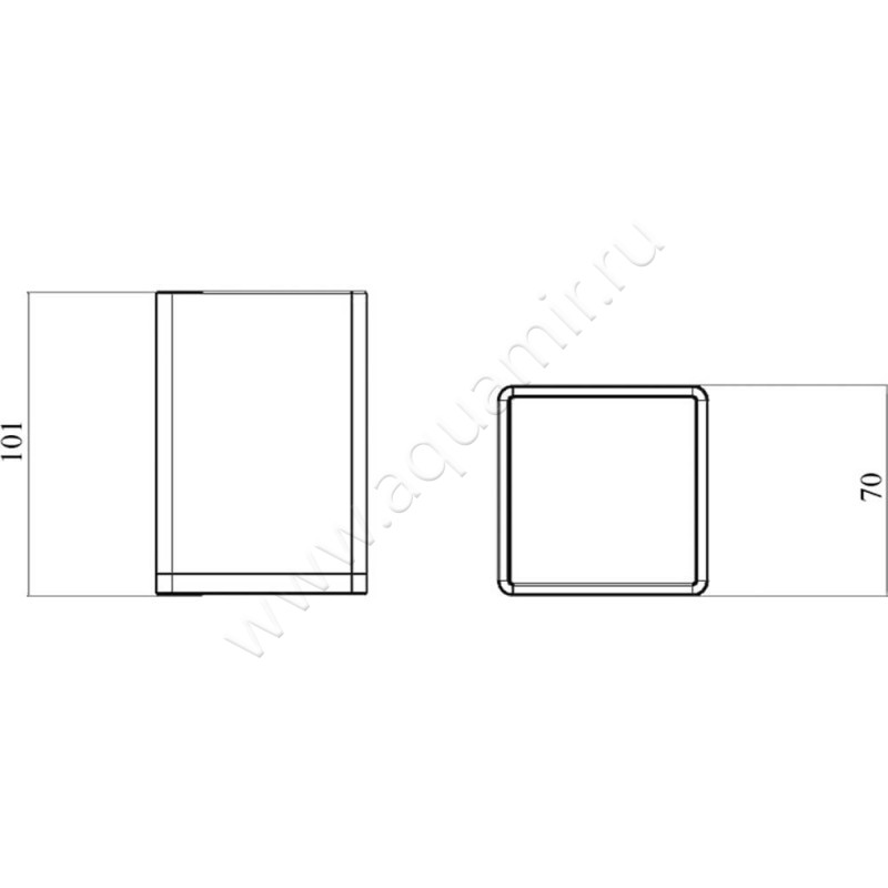 Стакан Boheme 10961-B-CR размеры