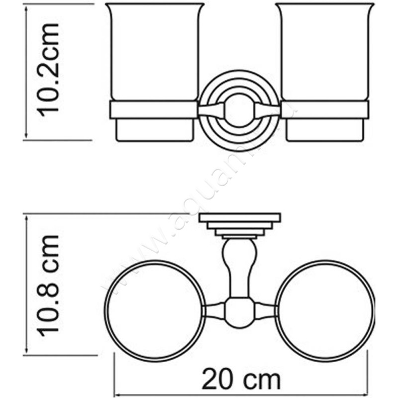 Стакан Wasserkraft Ammer K-7028D размеры