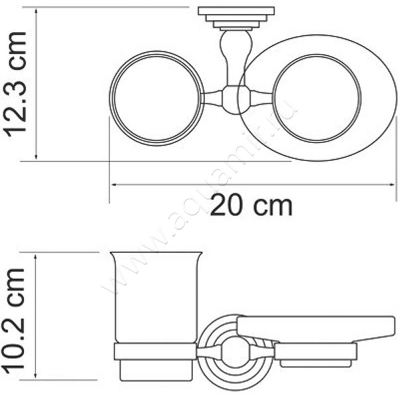 Стакан Wasserkraft Ammer K-7026 размеры