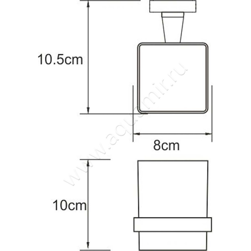 Стакан Wasserkraft Dill K-3928 размеры