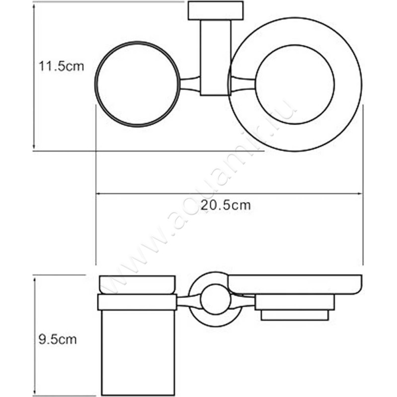 Стакан Wasserkraft Donau K-9426 размеры