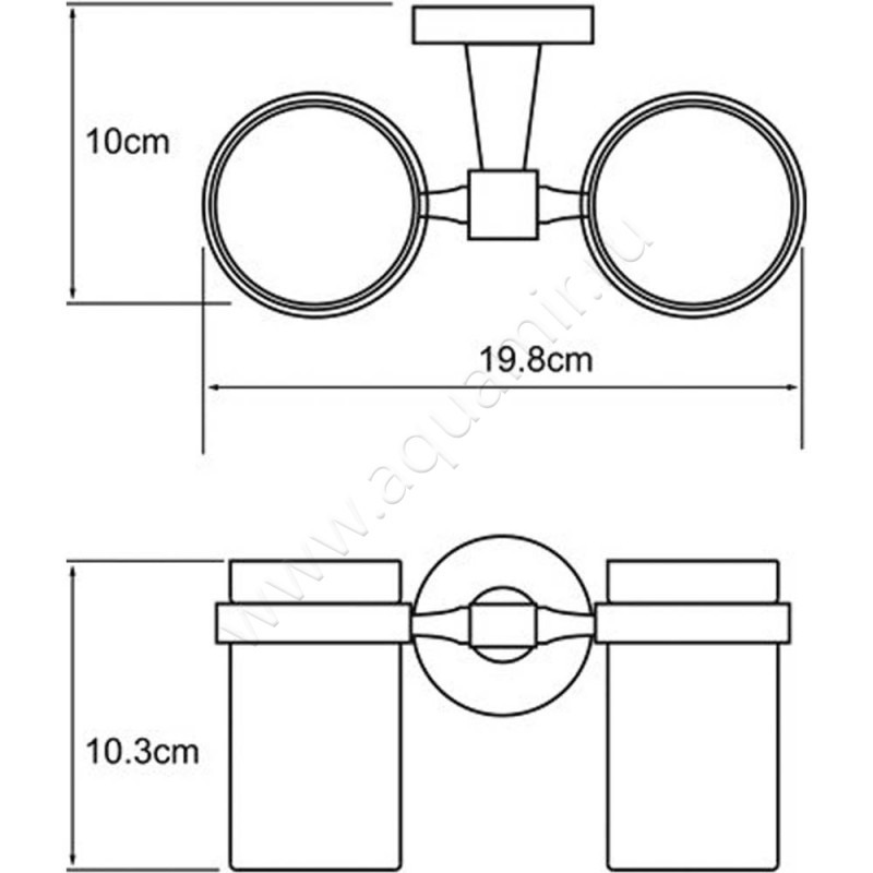 Стакан Wasserkraft Isen K-4028D размеры