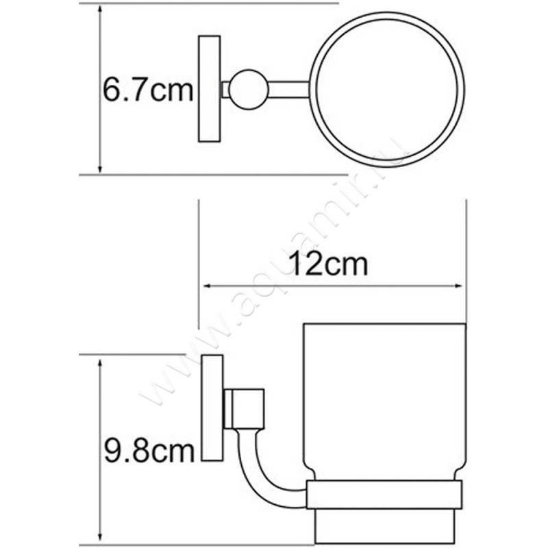 Стакан Wasserkraft Rhein K-6228 размеры
