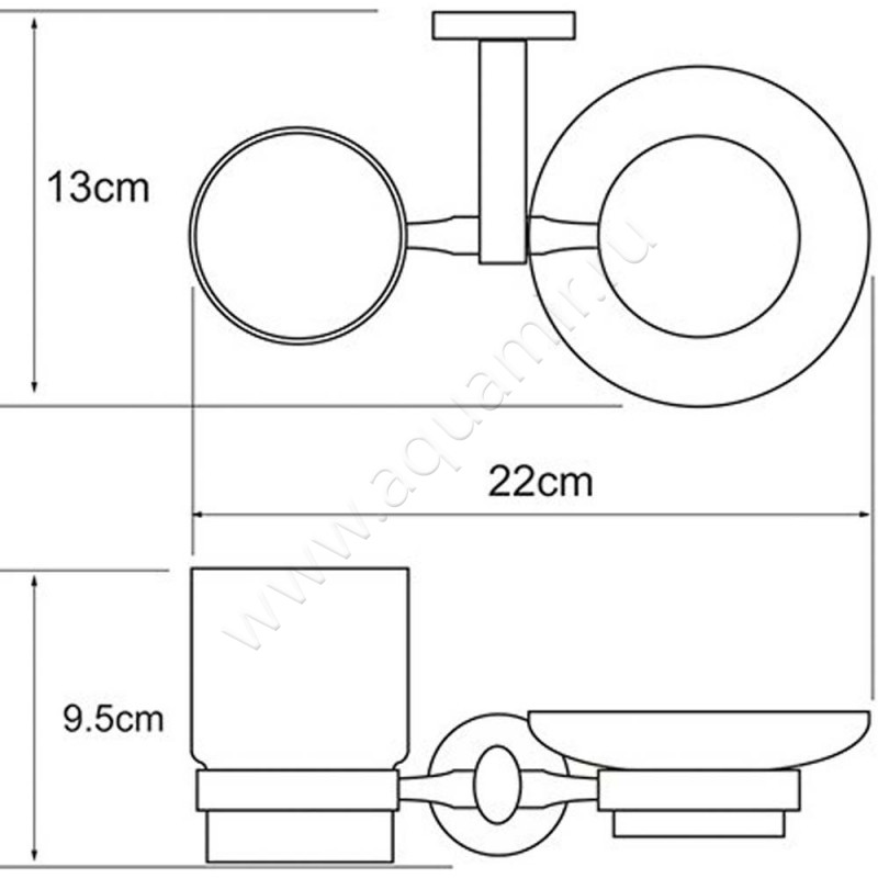Стакан Wasserkraft Rhein K-6226 размеры
