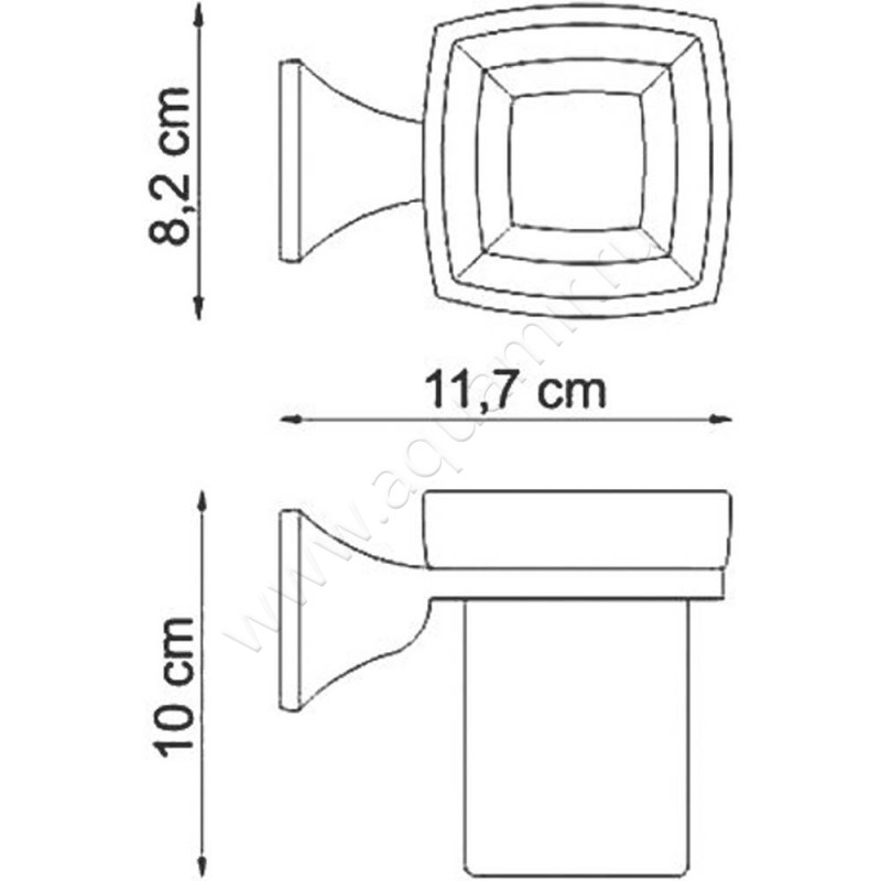 Стакан Wasserkraft Wern K-2528 размеры