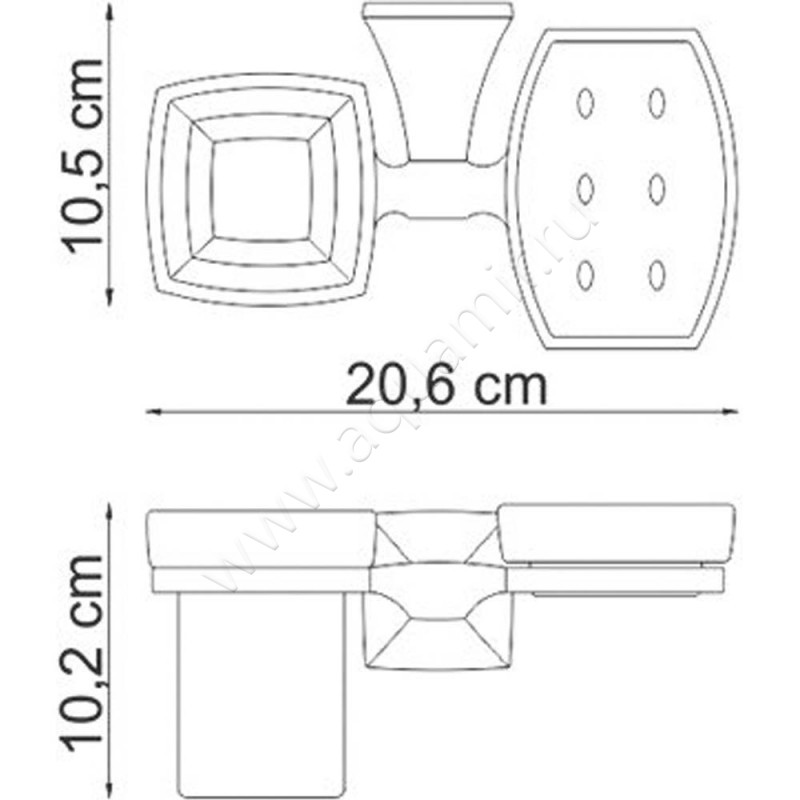 Стакан Wasserkraft Wern K-2526 размеры