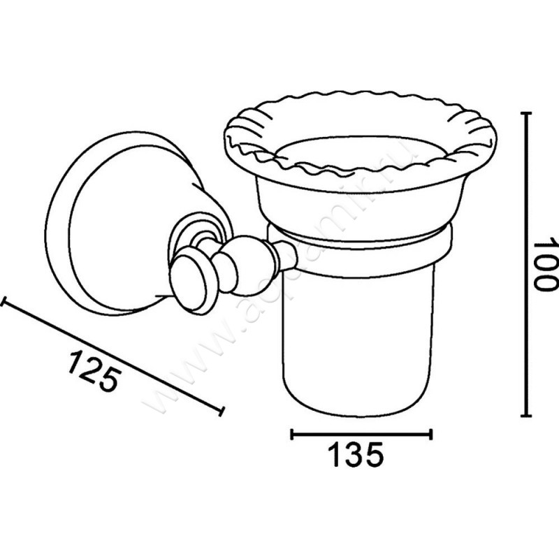 Стакан Tiffany World Harmony TWHA109CR размеры